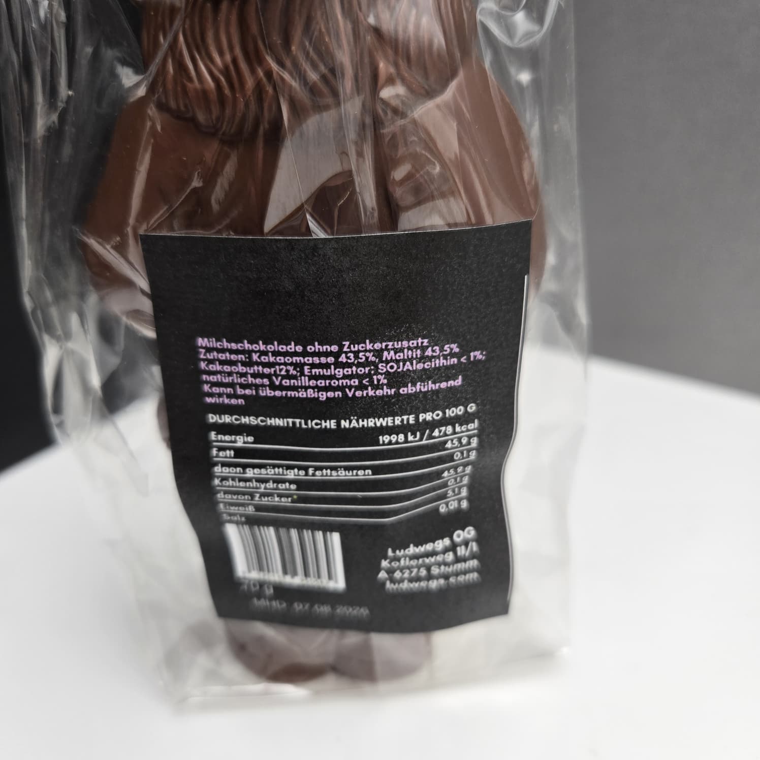 F*** THE SUGAR Weihnachtsmann – Schokoladenfigur ohne Zuckerzusatz